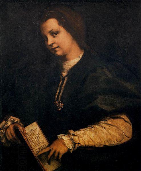 Andrea del Sarto Portrait of a Lady with a Book China oil painting art